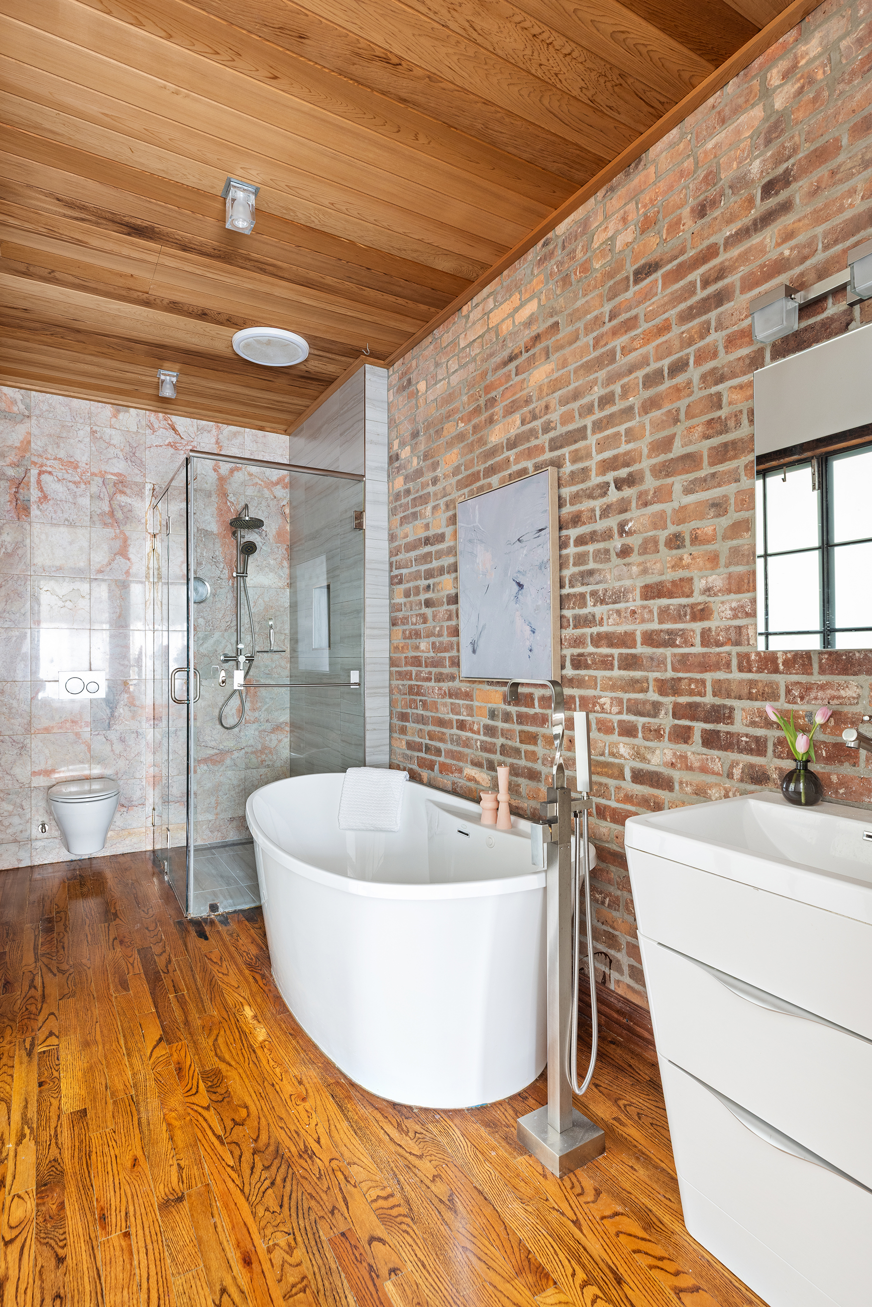 412 Classon Avenue Brooklyn, NY 11238 - Photo 6 of 30 a living room with a couch and a table