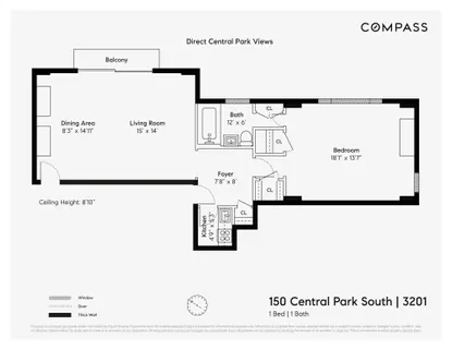 $7,500 | 150 Central Park South, Unit 3201 | Central Park South