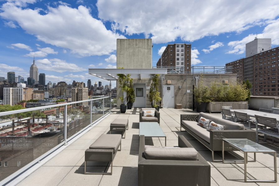 444 West 19th Street, Unit 201 Manhattan, NY 10011 - Photo 12 of 13 a view of city from terrace with seating space