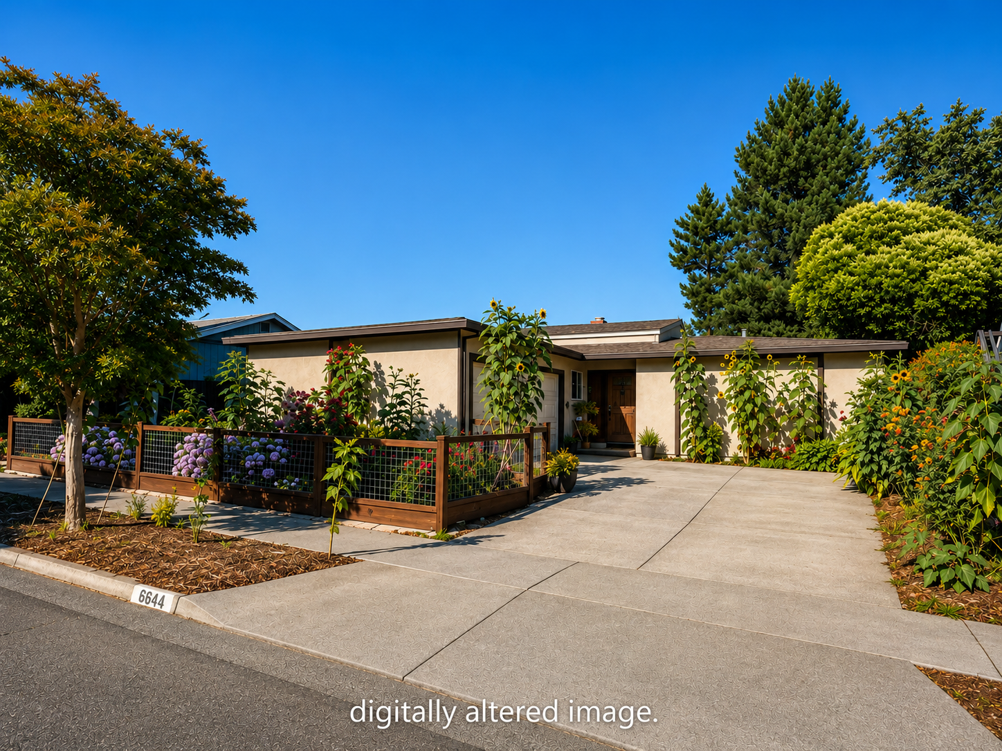 6644 Greenmeadow Drive Santa Rosa, CA 95409 - Photo 1 of 1 a front view of a house with a yard