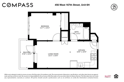 $520,000 | 456 West 167th Street, Unit 6H | Washington Heights