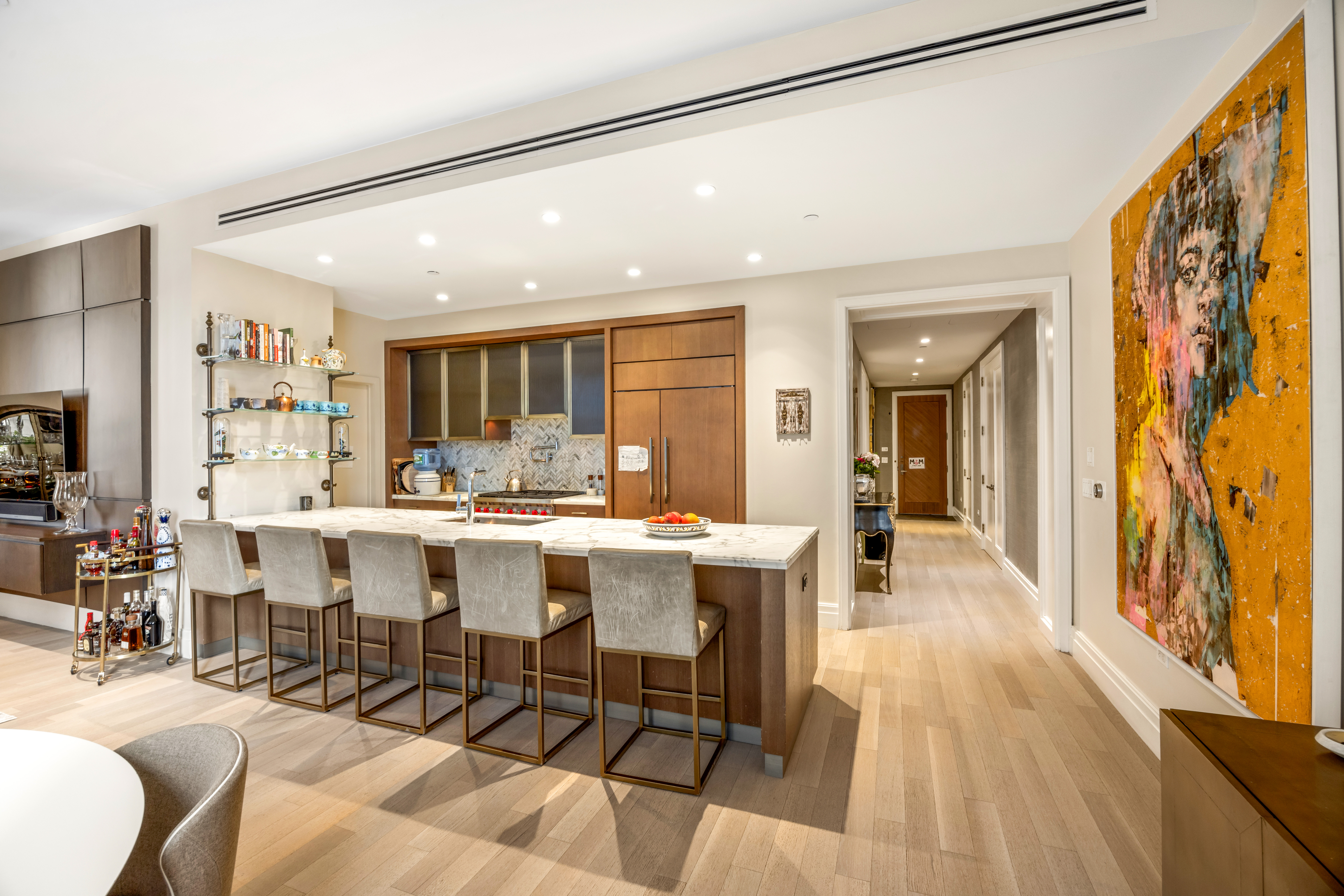 100 Barclay Street, Unit 13G Manhattan, NY 10007 - Photo 4 of 26 a view of a dining room with furniture window and wooden floor