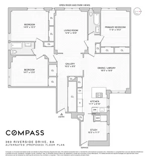 $2,395,000 | 360 Riverside Drive, Unit 8A | Upper West Side