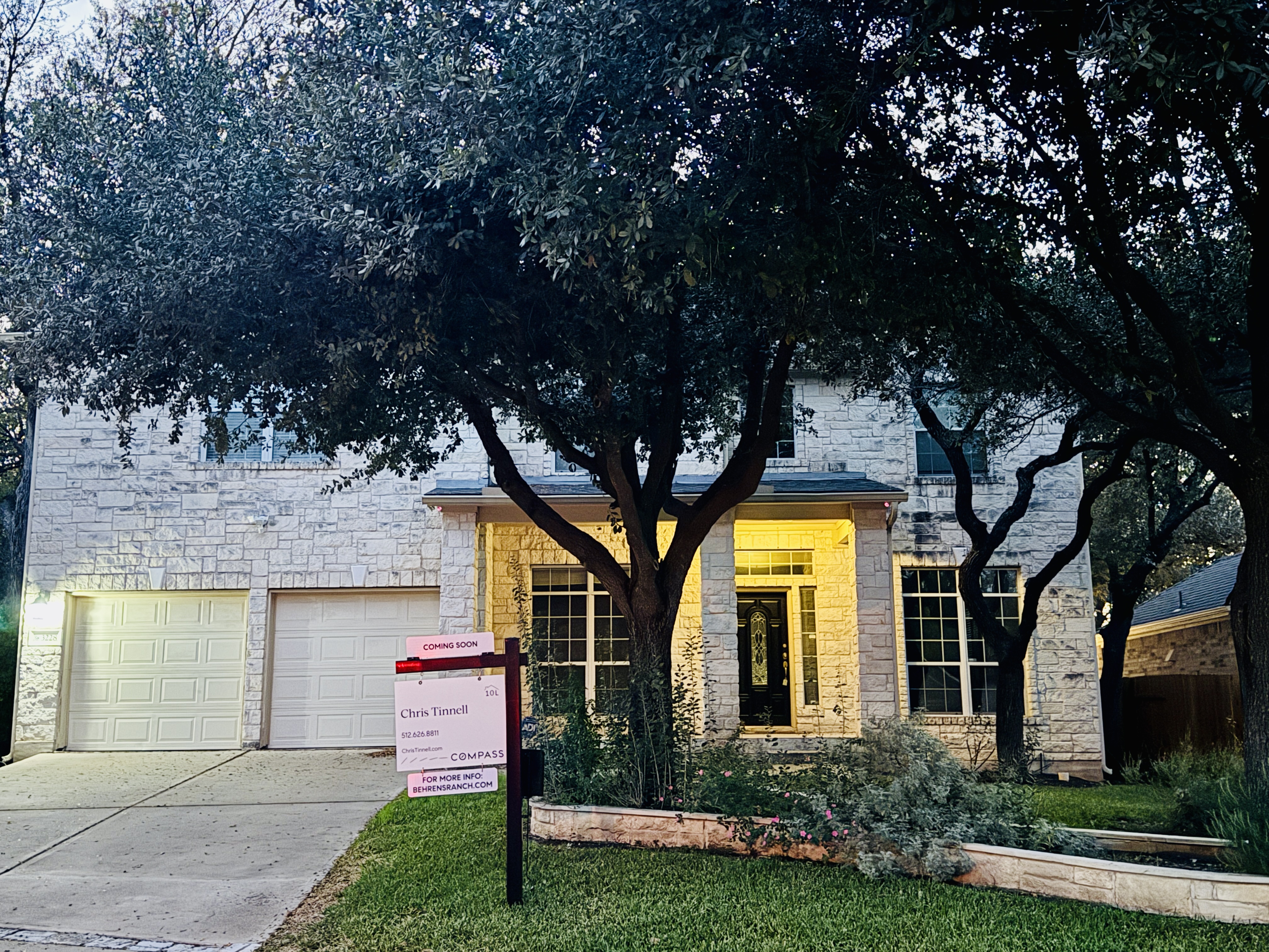 3228 Ranch Park Trail Round Rock, TX 78681 - Photo 1 of 6 front view of a house with a tree and a garden