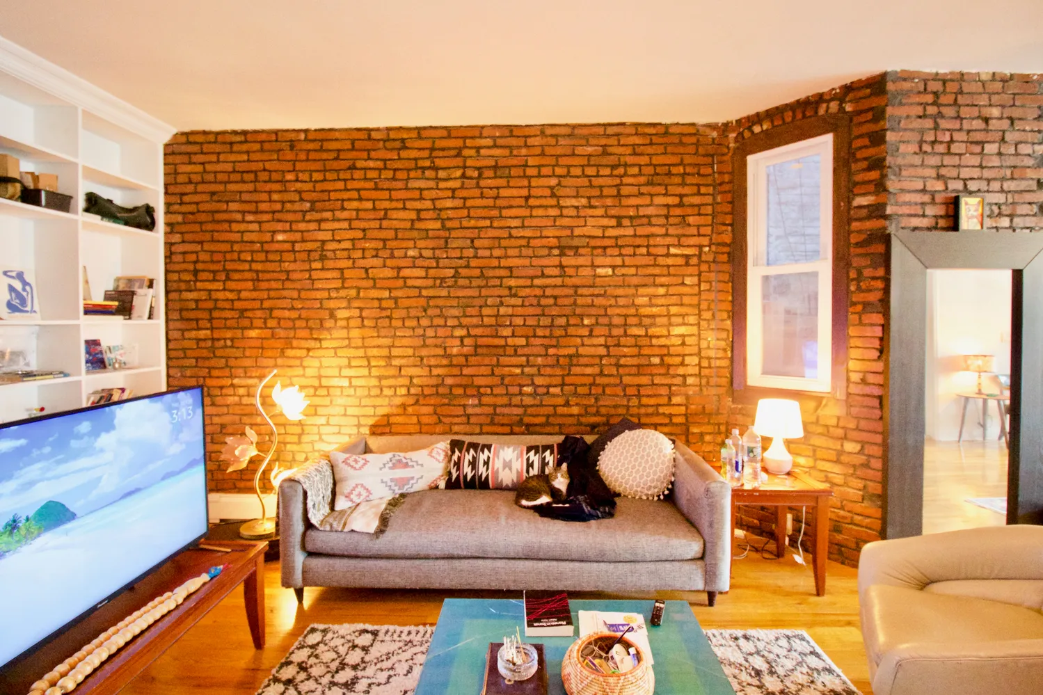 a view of balcony with couch