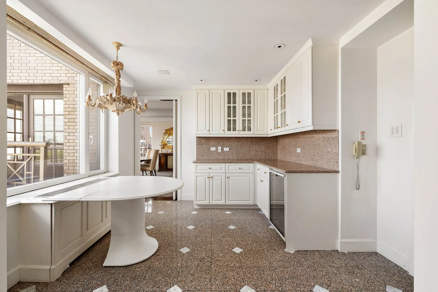 a bedroom with a bed and couch