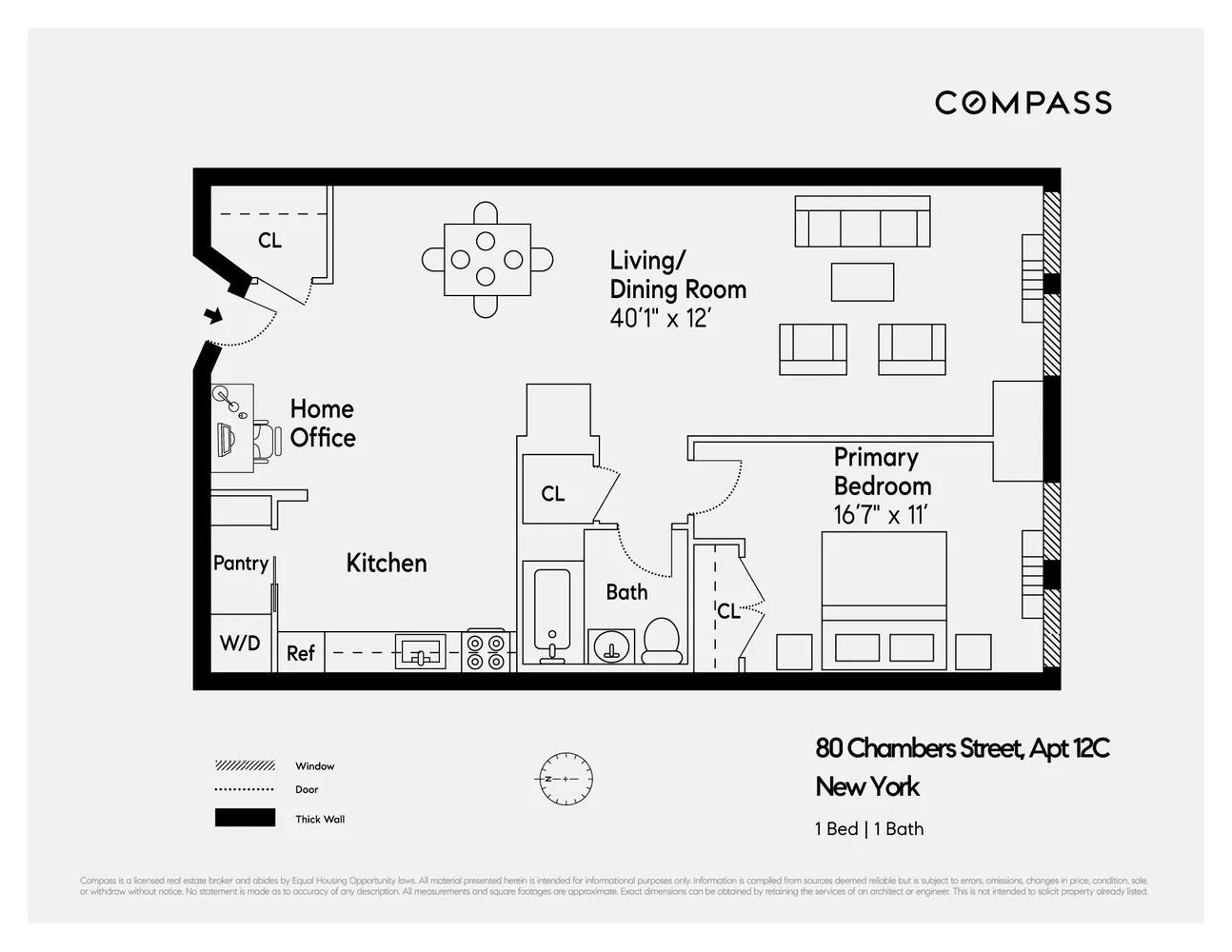 $1,275,000 | 80 Chambers Street, Unit 12C | TriBeCa