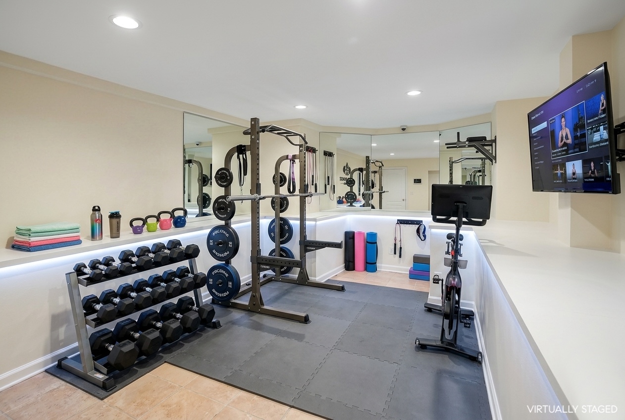 165 West 126th Street Manhattan, NY 10027 - Photo 34 of 40 a view of a room with gym equipment