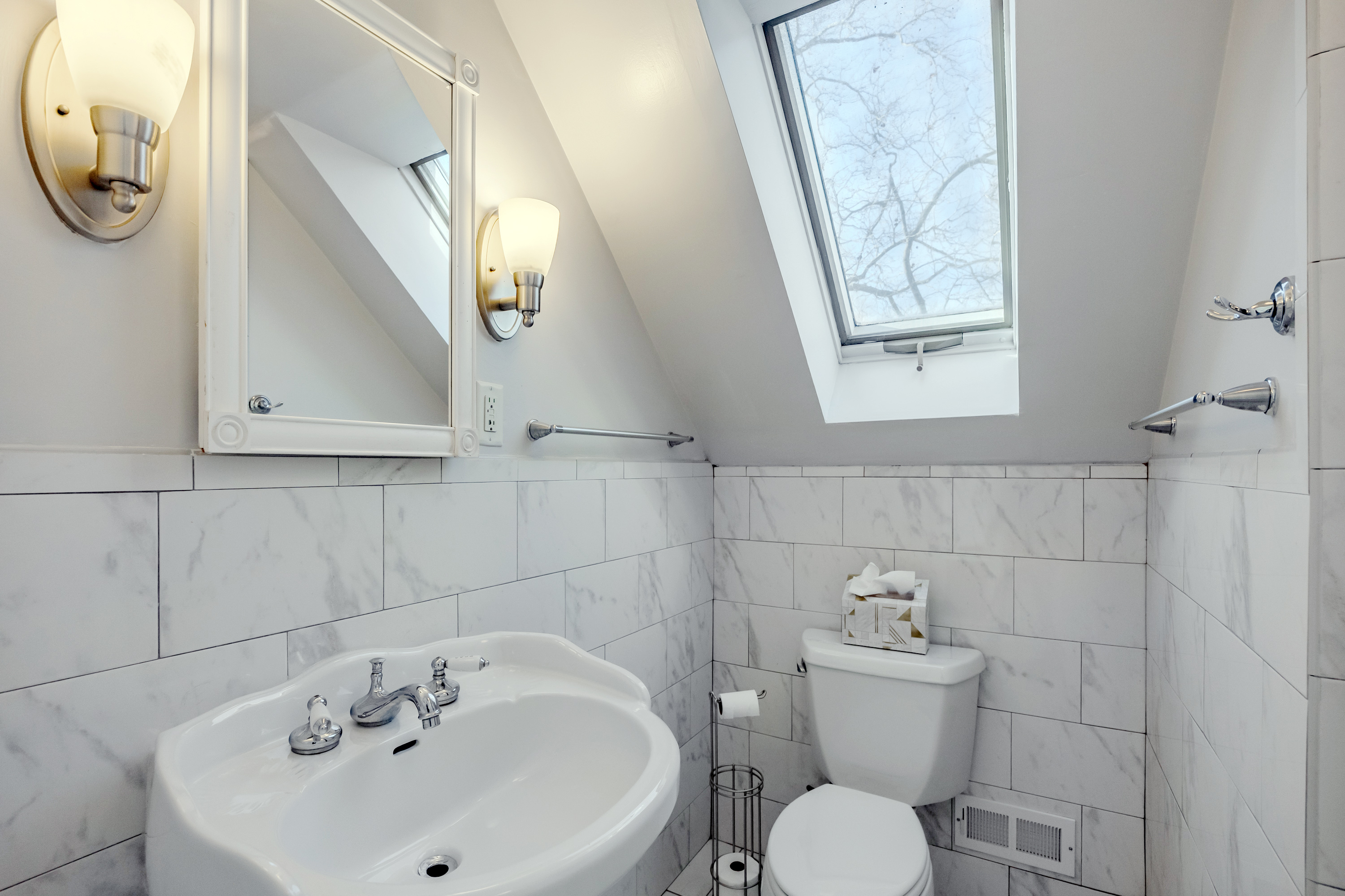 14 Decatur Road Havertown, PA 19083 - Photo 34 of 43 a bathroom with a toilet sink and mirror