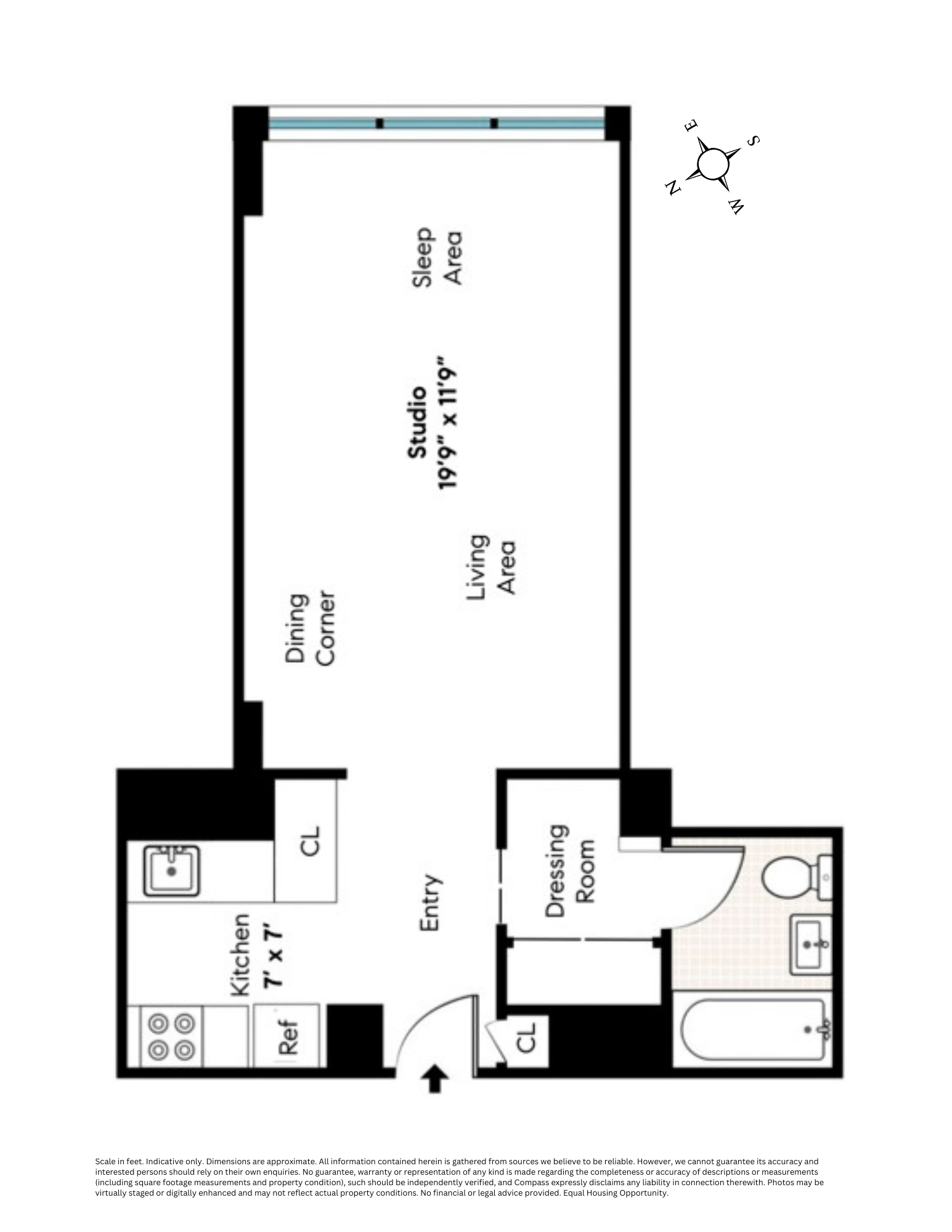 165 East 32nd Street, Unit 9D Manhattan, NY 10016 - Photo 12 of 12 a picture of a floor plan