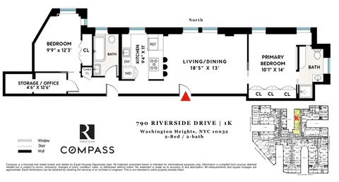 $649,000 | 790 Riverside Drive, Unit 1K | Washington Heights