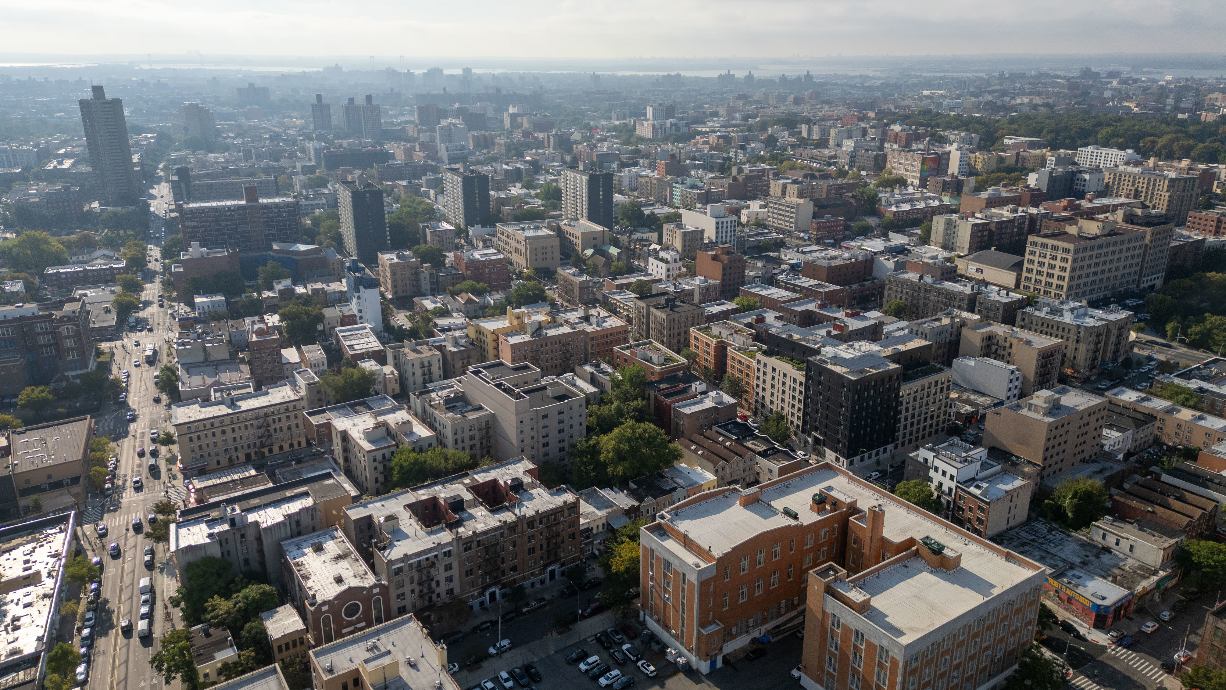 2023 Hughes Avenue Bronx, NY 10457 - Photo 47 of 63 an aerial view of a city with lots of residential buildings