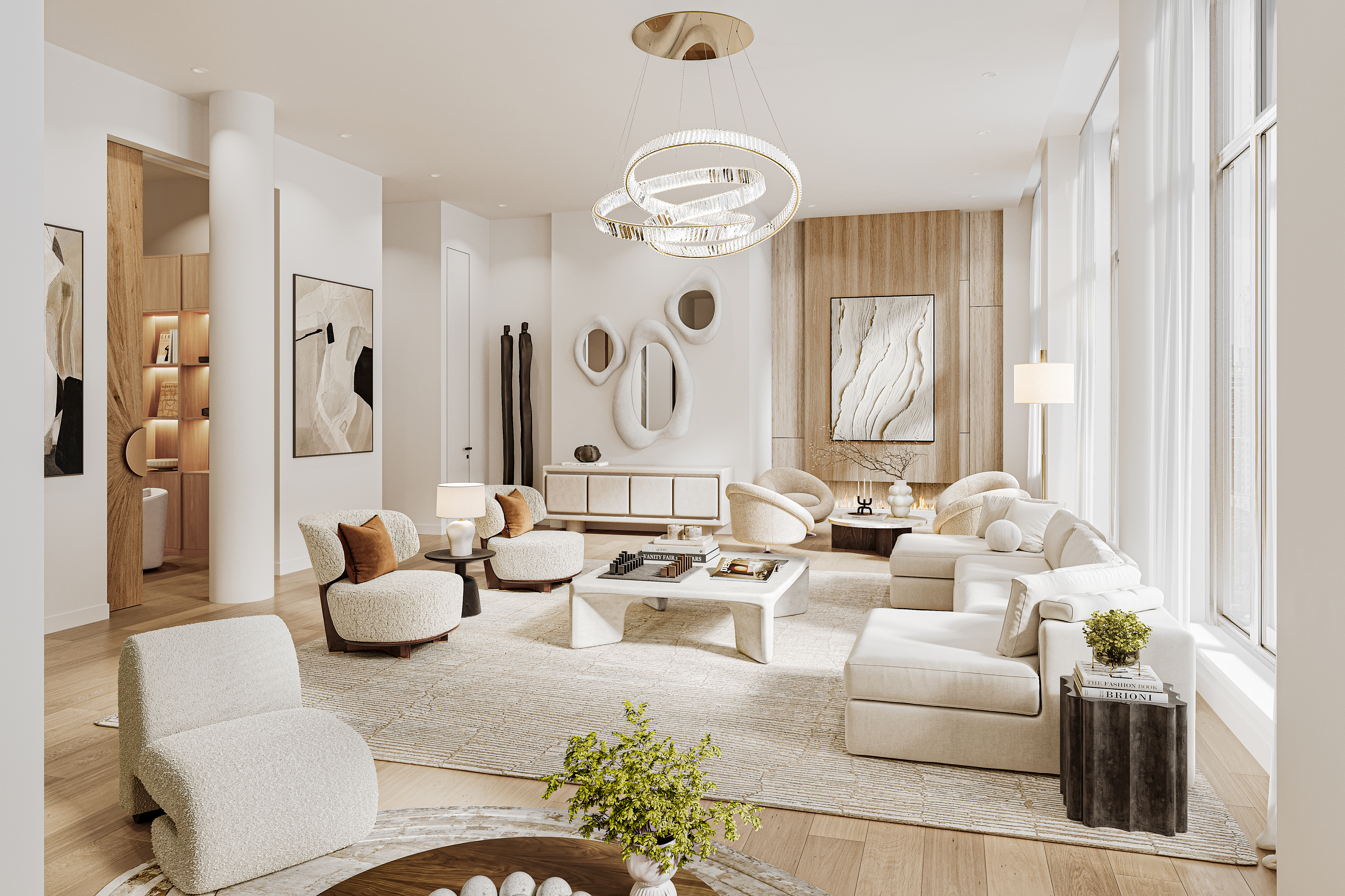 25 East 21st Street, Unit 3 Manhattan, NY 10010 - Photo 1 of 4 a living room with furniture and a large window