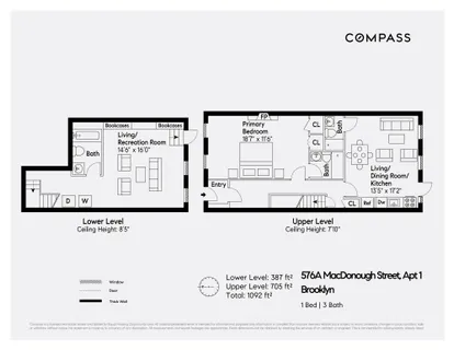 $3,600 | 576 A MacDonough Street, Unit 1 | Bedford-Stuyvesant