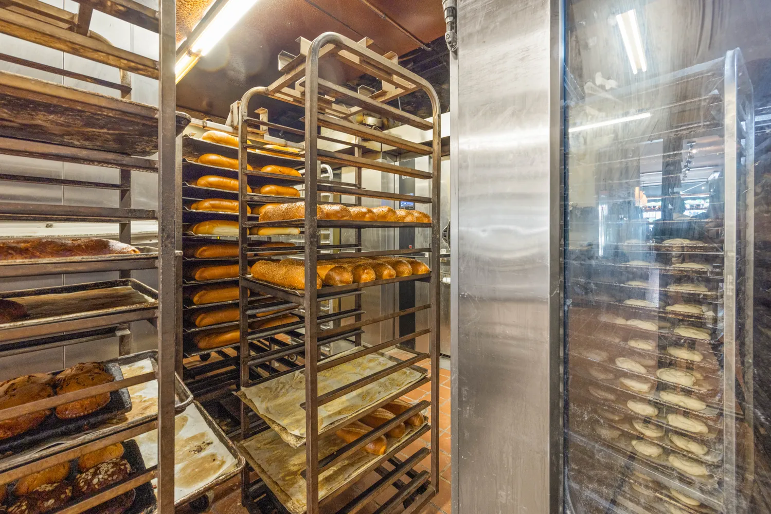 a view of a balcony with door