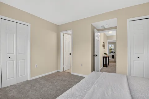a view of a bedroom with a wardrobe space