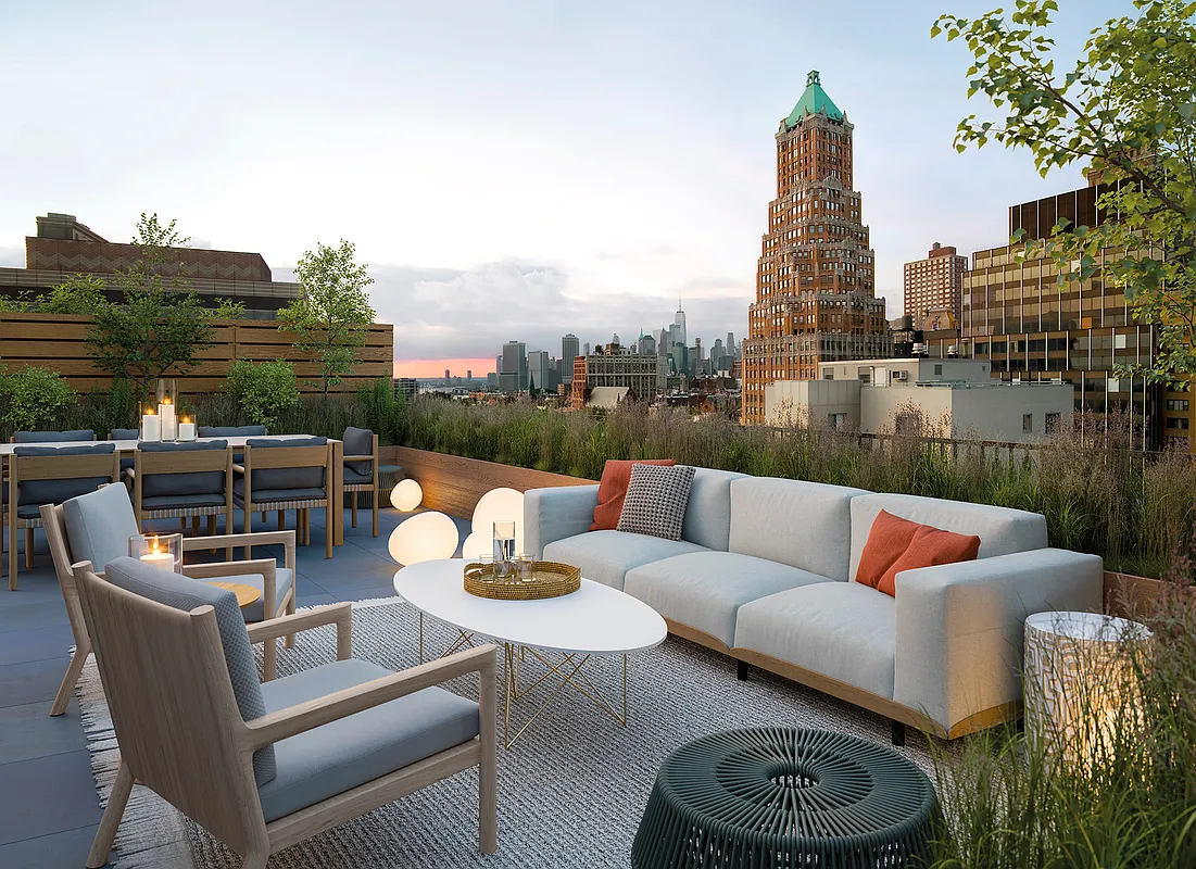 76 Schermerhorn Street, Unit 2C Brooklyn, NY 11201 - Photo 12 of 16 a view of a roof deck with couches and potted plants
