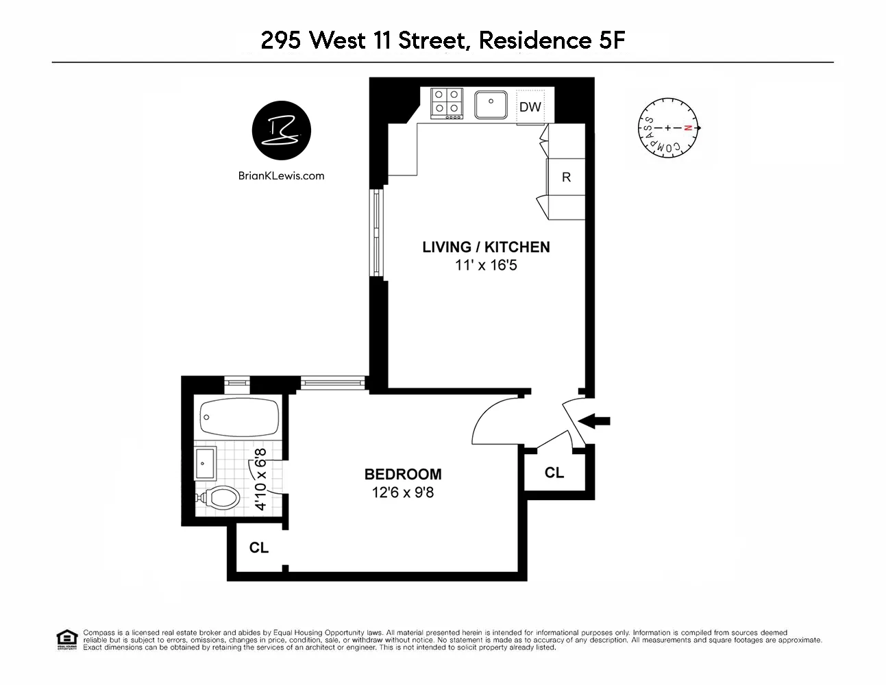 $719,000 | 295 West 11th Street, Unit 5FF | West Village