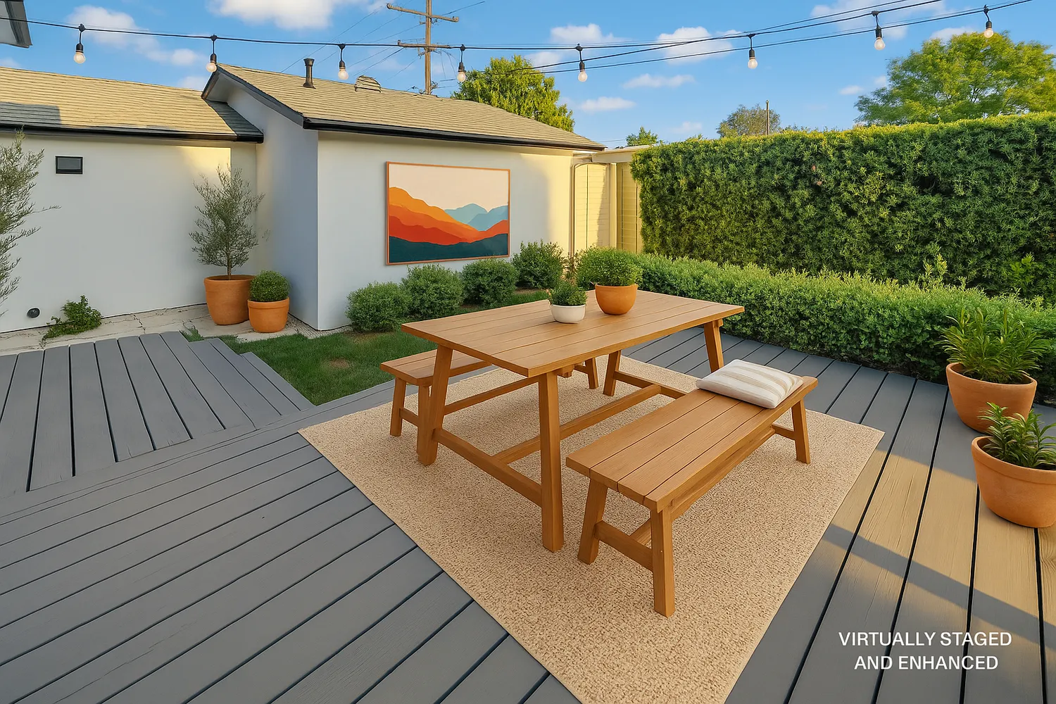a view of outdoor space with deck