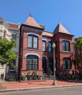 a front view of a building