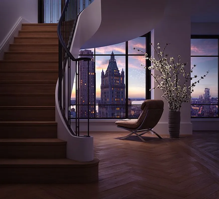 25 Park Row, Unit 11B Manhattan, NY 10038 - Photo 11 of 15 a view of entryway with livingroom and furniture