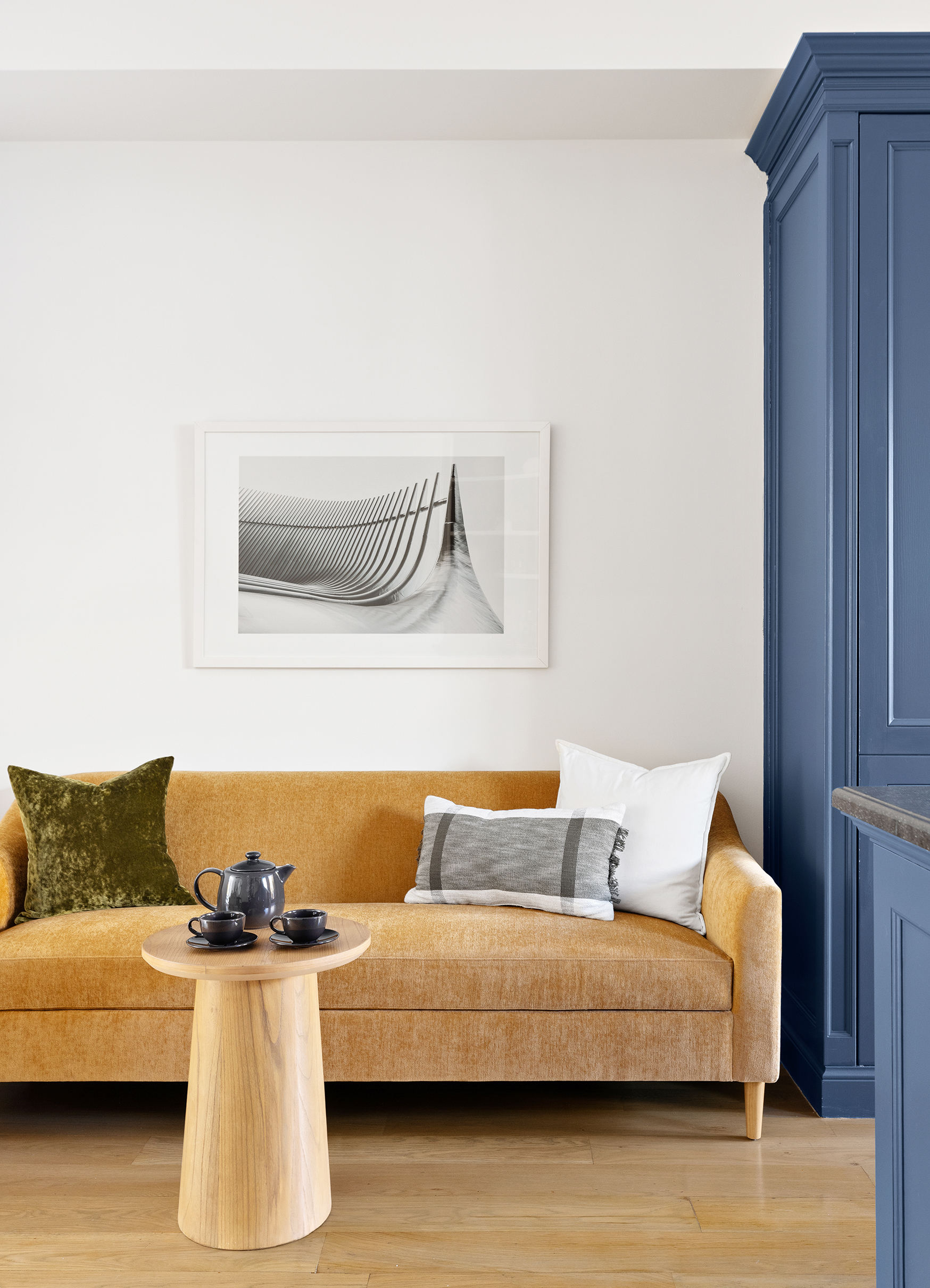 203 Halsey Street Brooklyn, NY 11216 - Photo 4 of 21 a living room with a couch and a potted plant on a table