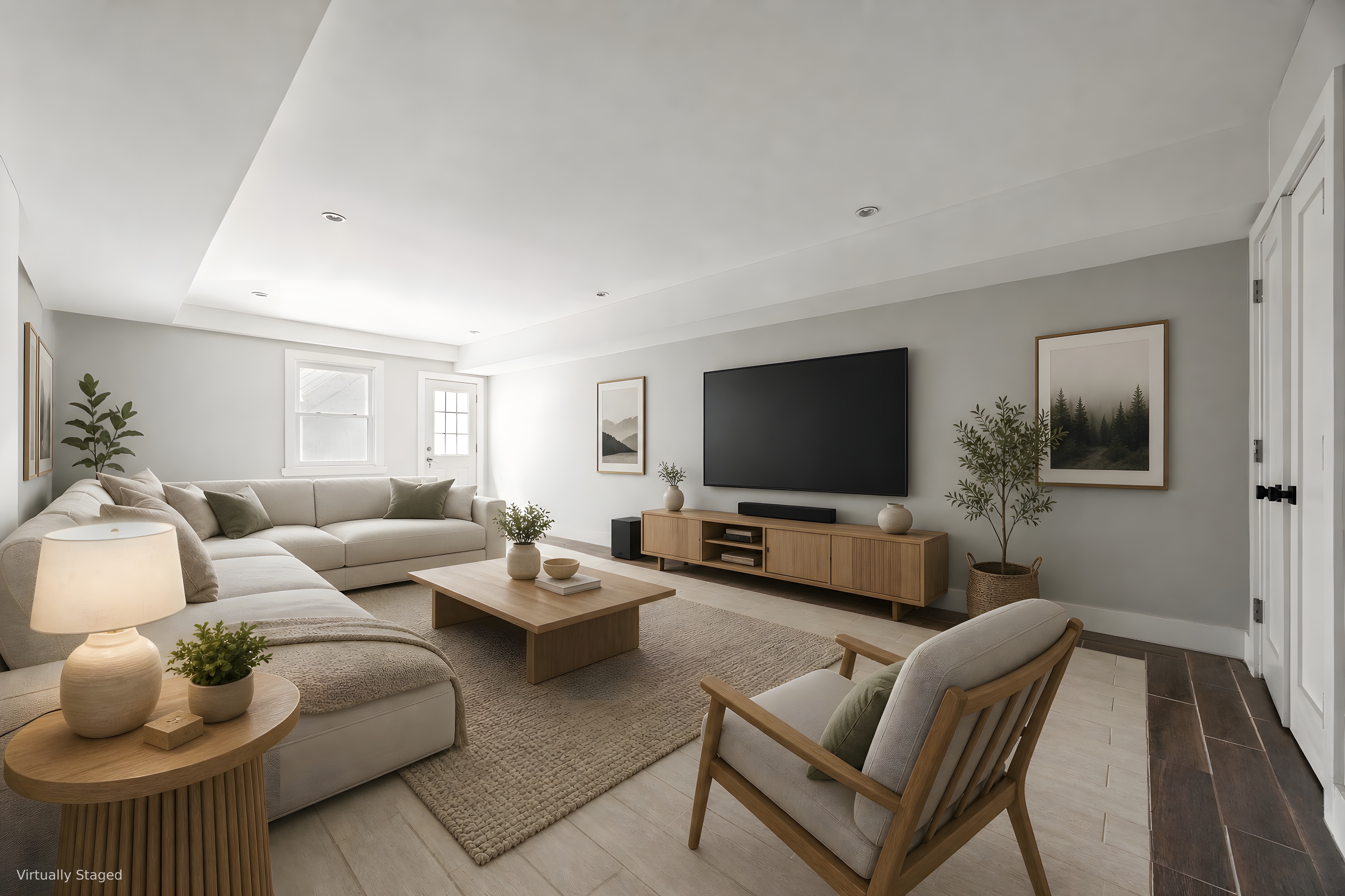 695 Monroe Street, Unit 1 Brooklyn, NY 11221 - Photo 11 of 15 a living room with furniture and a flat screen tv
