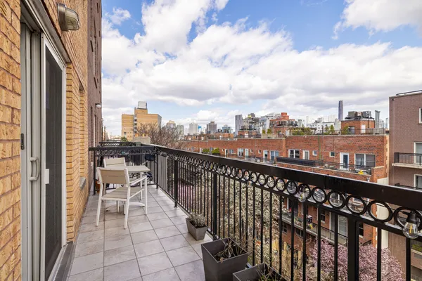 a view of city from a balcony