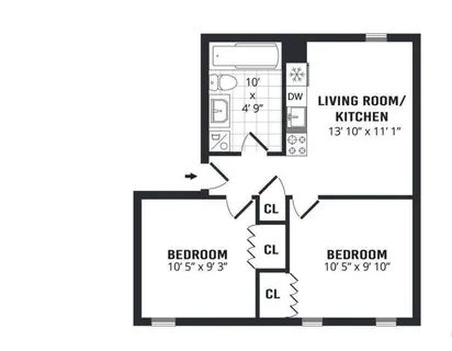 $4,550 | 459 West 43rd Street, Unit 2R | Hell's Kitchen