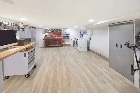 a view of a room with storage and utility
