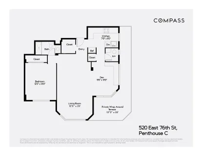 $999,000 | 520 East 76th Street, Unit PHC | Lenox Hill