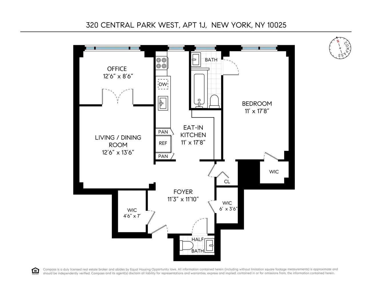 $950,000 | 320 Central Park West, Unit 1J | Upper West Side