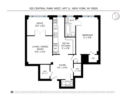 $950,000 | 320 Central Park West, Unit 1J | Upper West Side