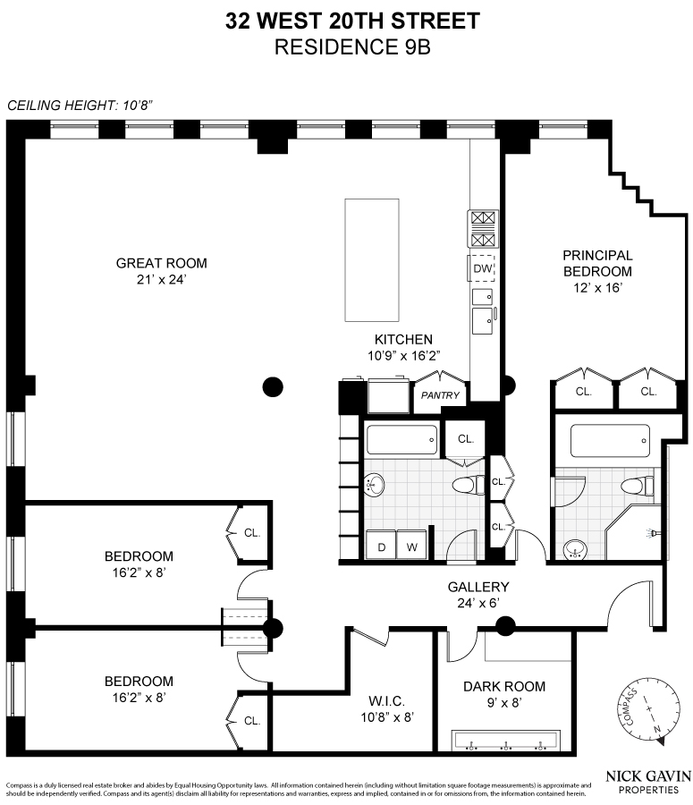 32 West 20th Street, Unit 9B Manhattan, NY 10011 - Photo 16 of 16 a picture of a floor plan