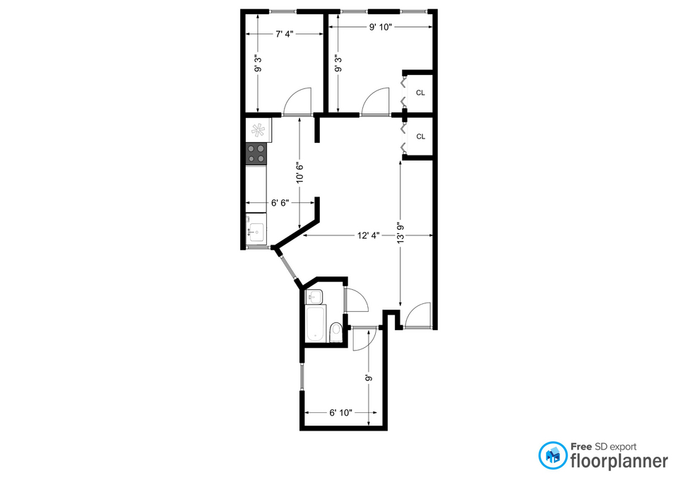 80 East 7th Street, Unit 4C Manhattan, NY 10003 - Photo 7 of 7 a picture of floor plan