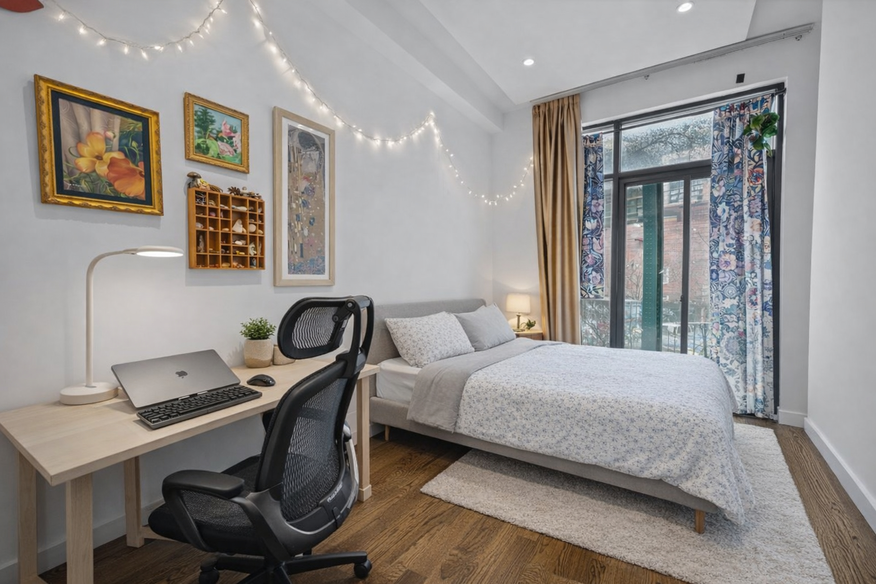 81 Suydam Street, Unit MULTI Brooklyn, NY 11221 - Photo 4 of 11 a bedroom with a bed and a desk