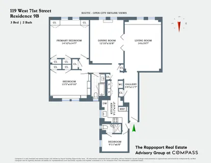 $2,350,000 | 119 West 71st Street, Unit 9B | Upper West Side