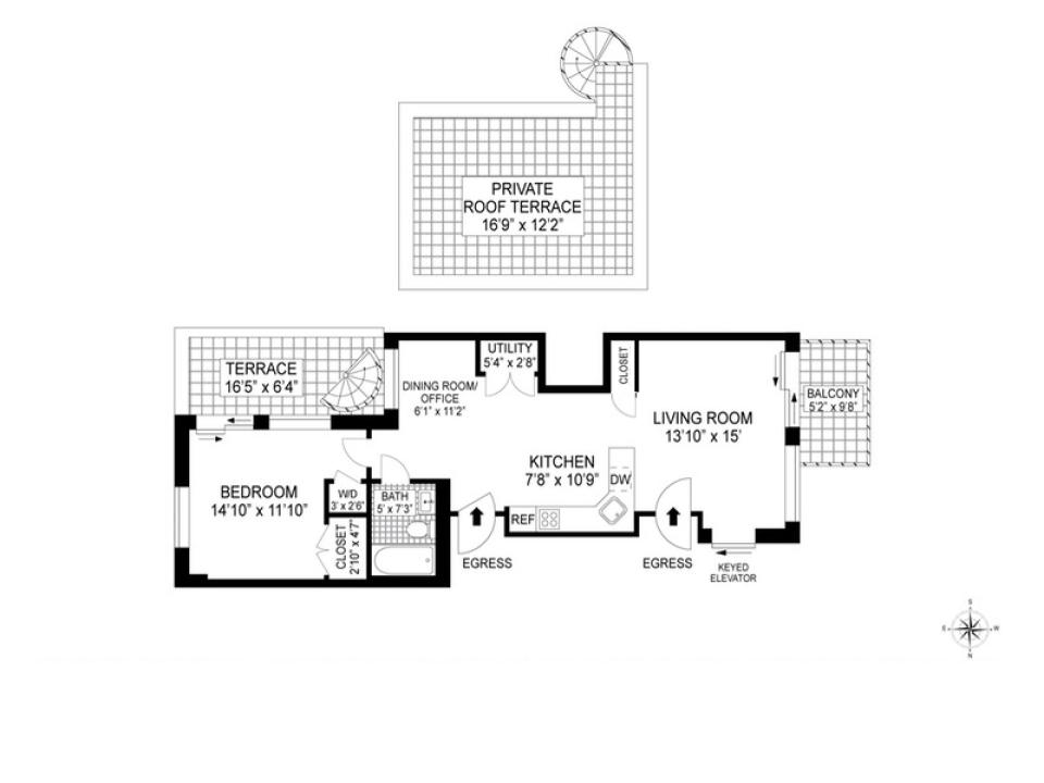 195 Spencer Street, Unit 9A Brooklyn, NY 11205 - Photo 8 of 8 a picture of a floor plan