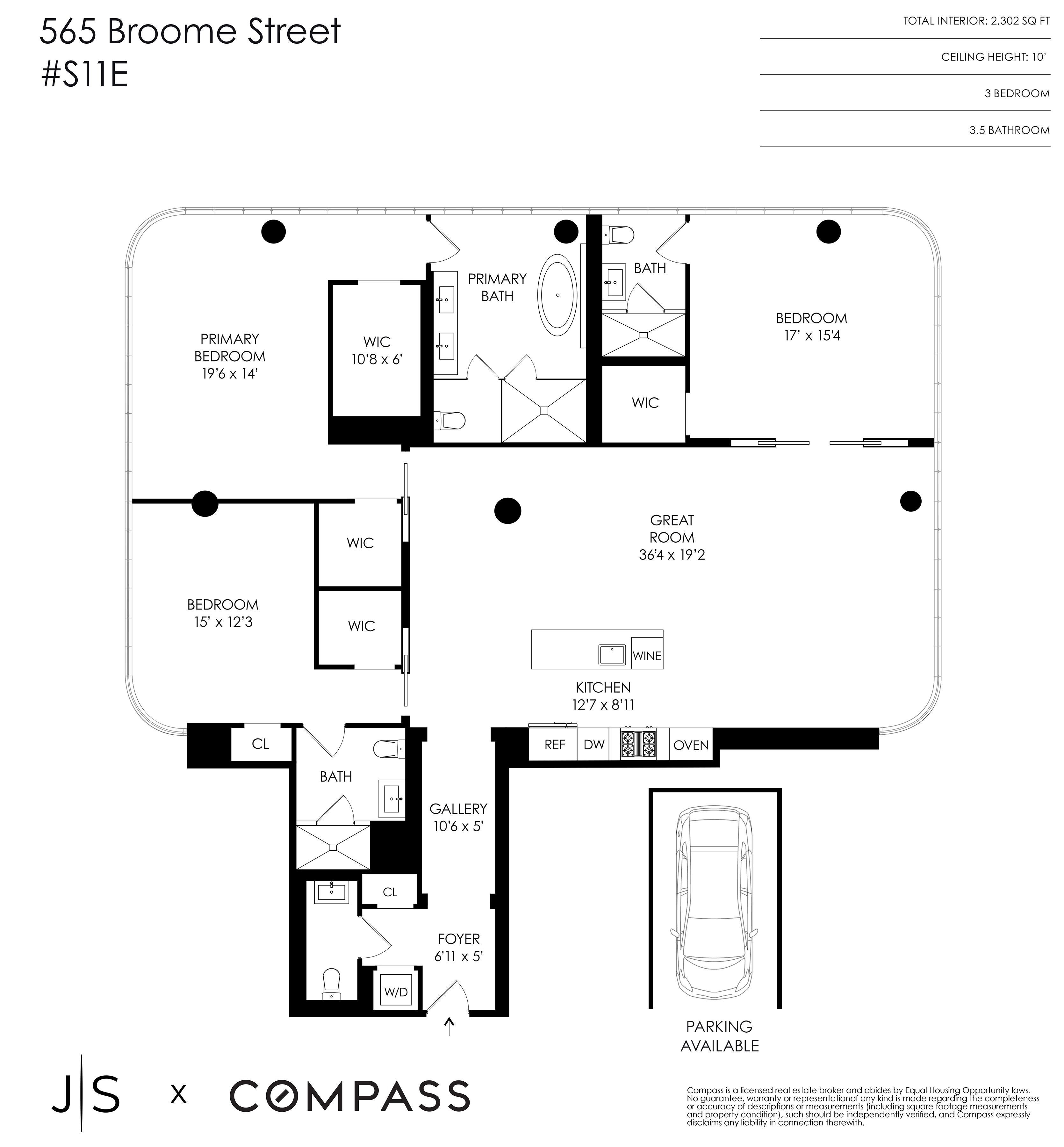 565 Broome Street, Unit S11E Manhattan, NY 10013 - Photo 11 of 11 a picture of a floor plan