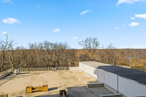 a front view of a building