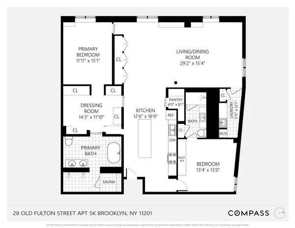 $2,699,000 | 28 Old Fulton Street, Unit 5K | Brooklyn Heights