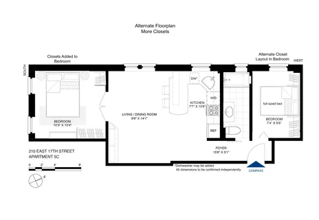$925,000 | 210 East 17th Street, Unit 5C | Gramercy