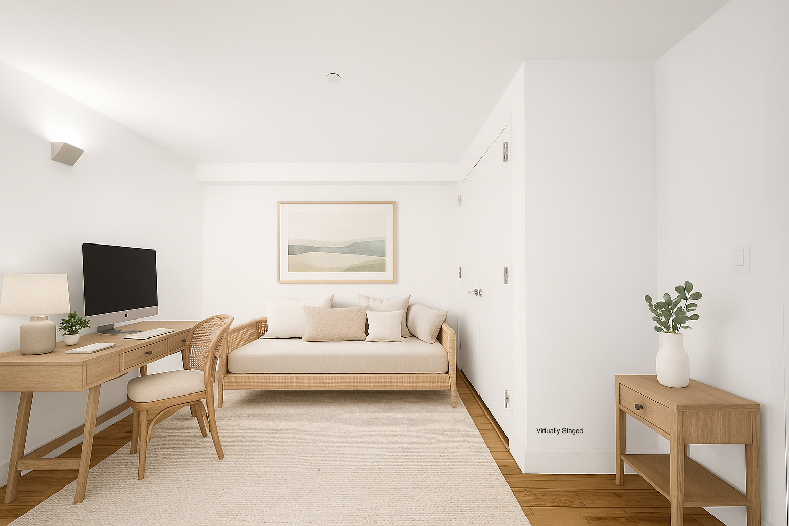 420 West 25th Street, Unit 2K Manhattan, NY 10001 - Photo 3 of 18 a living room with furniture and a flat screen tv