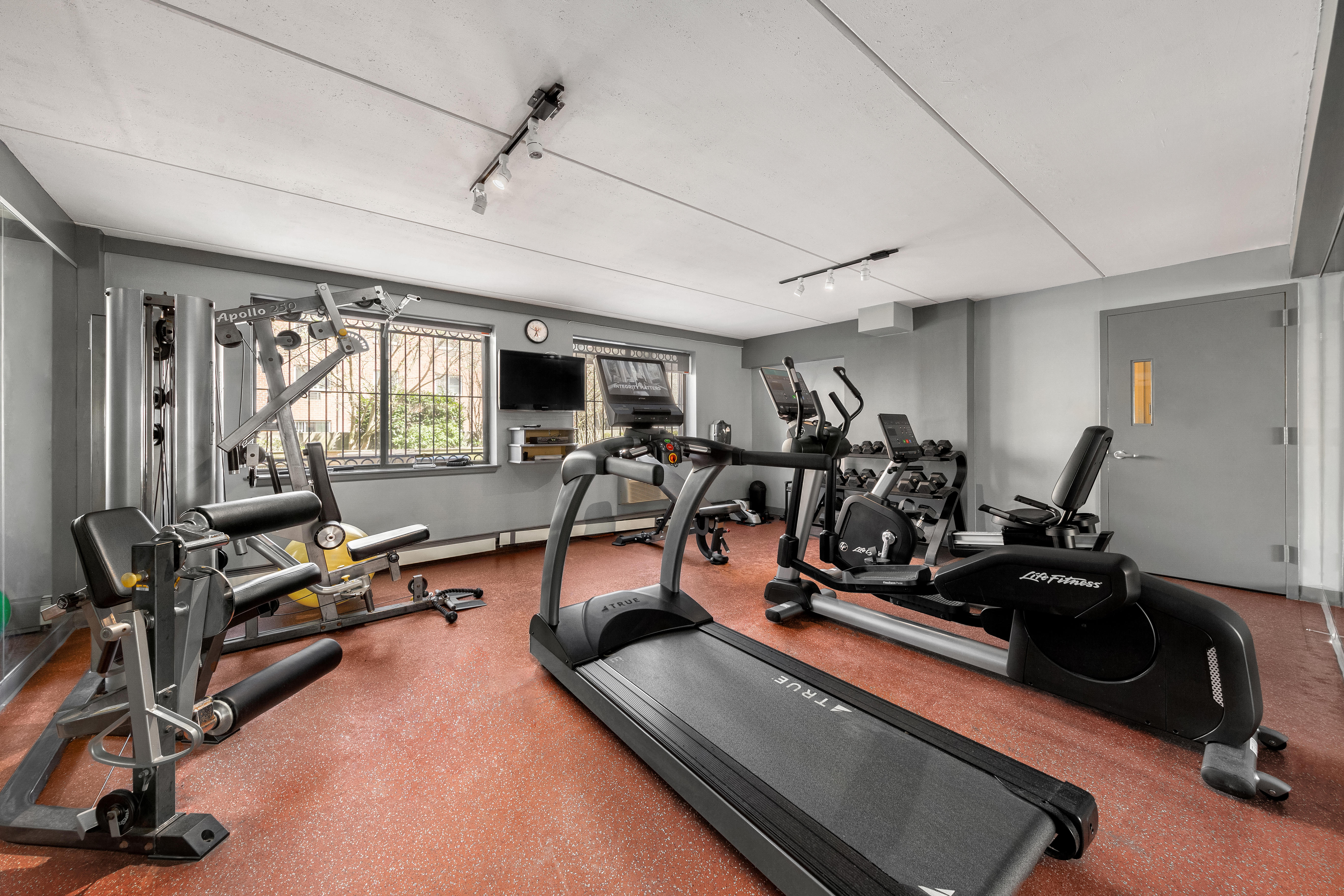 333 East 119th Street, Unit 1H Manhattan, NY 10035 - Photo 16 of 17 a view of a room with gym equipment