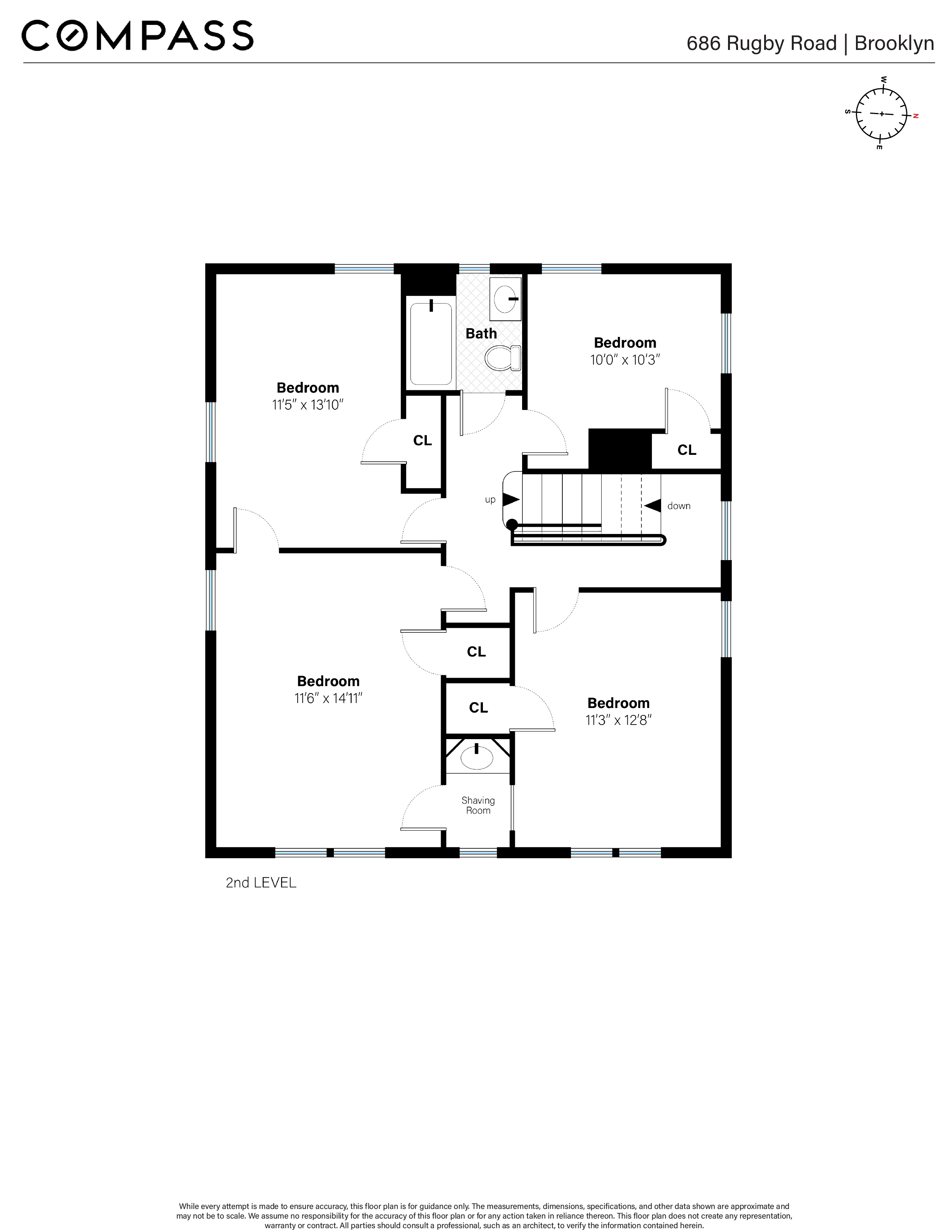 686 Rugby Road Brooklyn, NY 11230 - Photo 16 of 18 a picture of a room with a white wall and a refrigerator