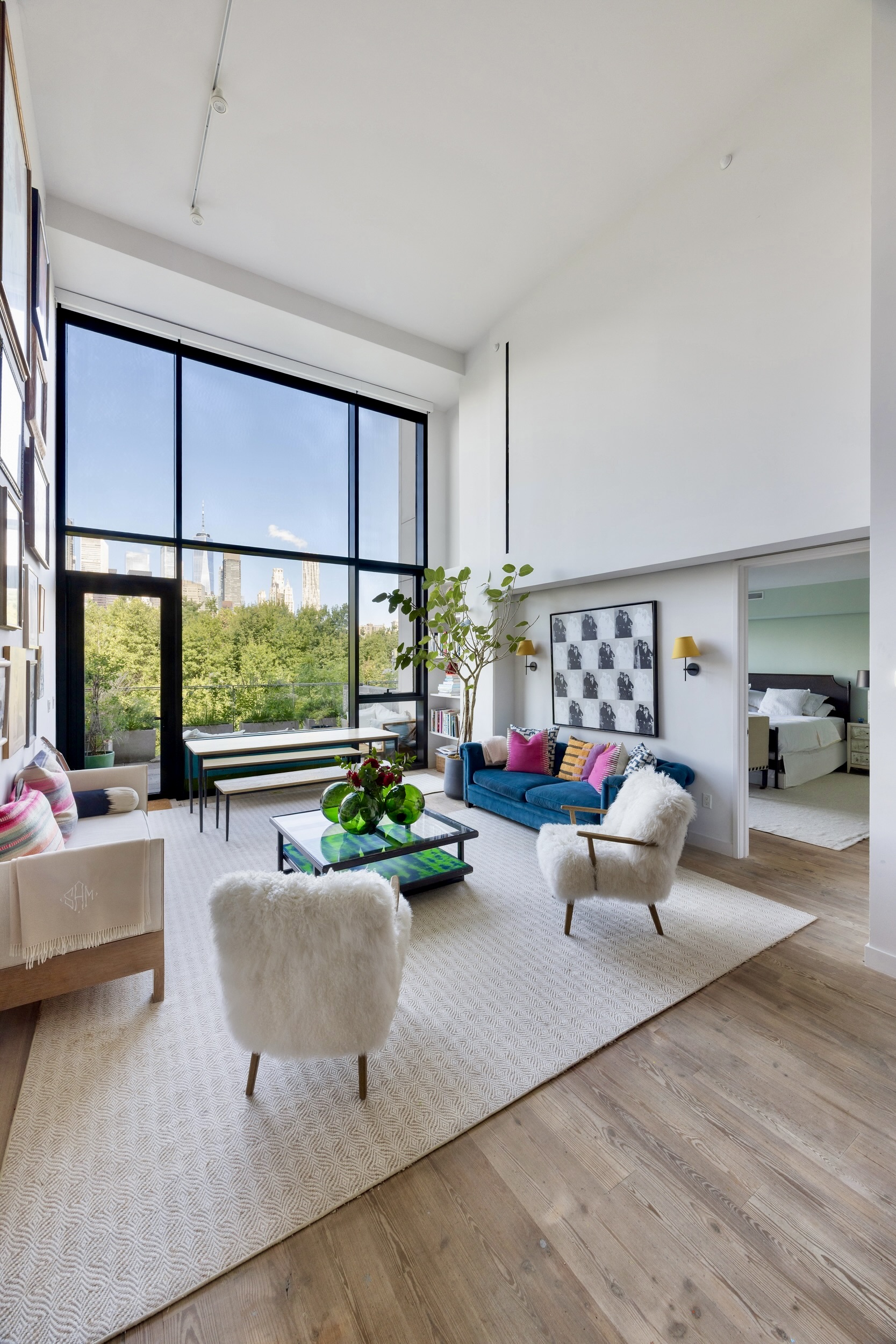 90 Furman Street, Unit N510 Brooklyn, NY 11201 - Photo 30 of 31 a living room with furniture and a large window