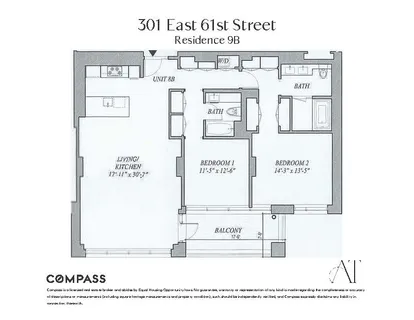 $1,995,000 | 301 East 61st Street, Unit 8B | Lenox Hill