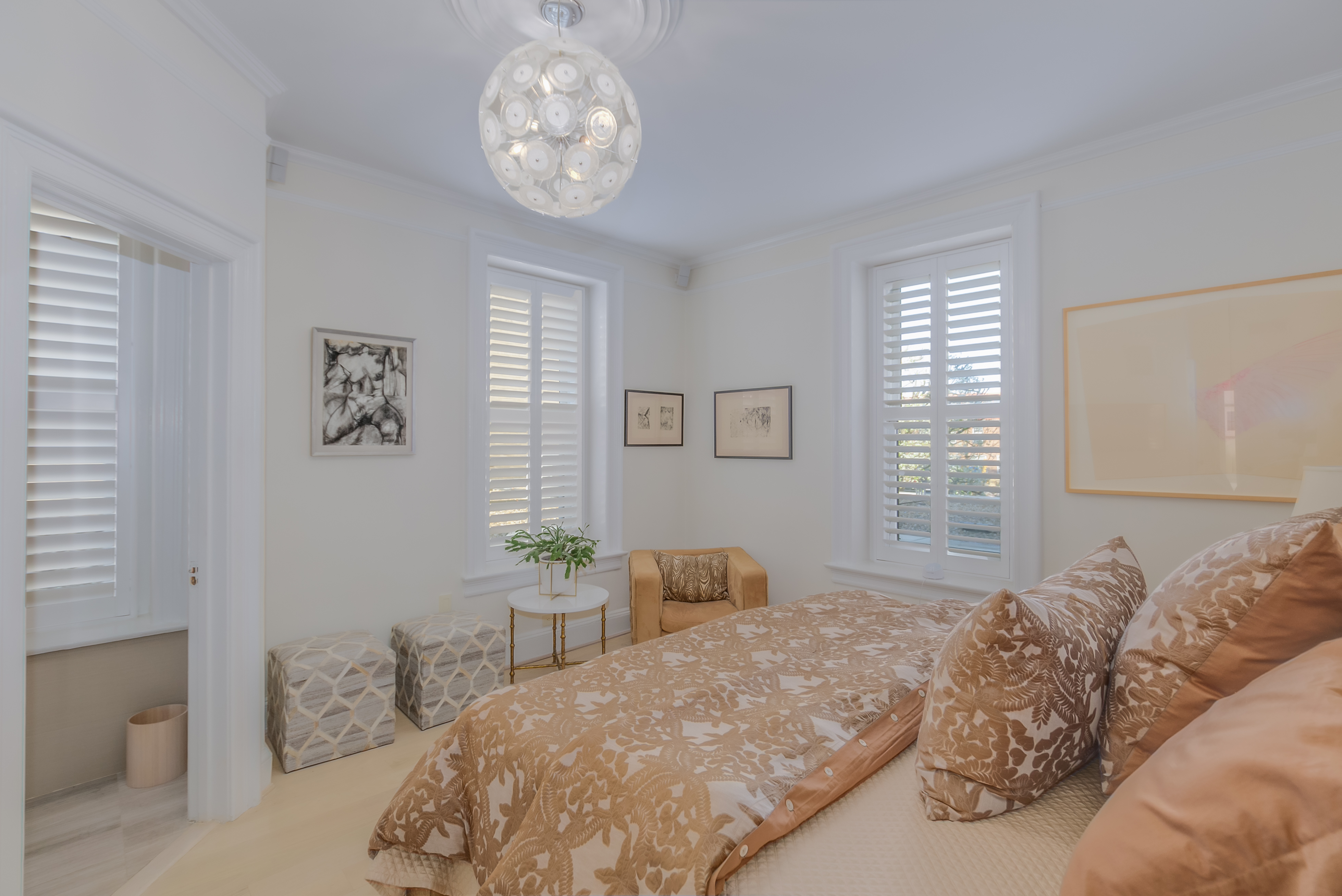 2022 Columbia Road Northwest, Unit 202 Washington, DC 20009 - Photo 7 of 15 a bedroom with a large bed and a window