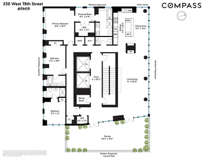 $8,995,000 | 230 West 78th Street, Unit PH19 | Upper West Side