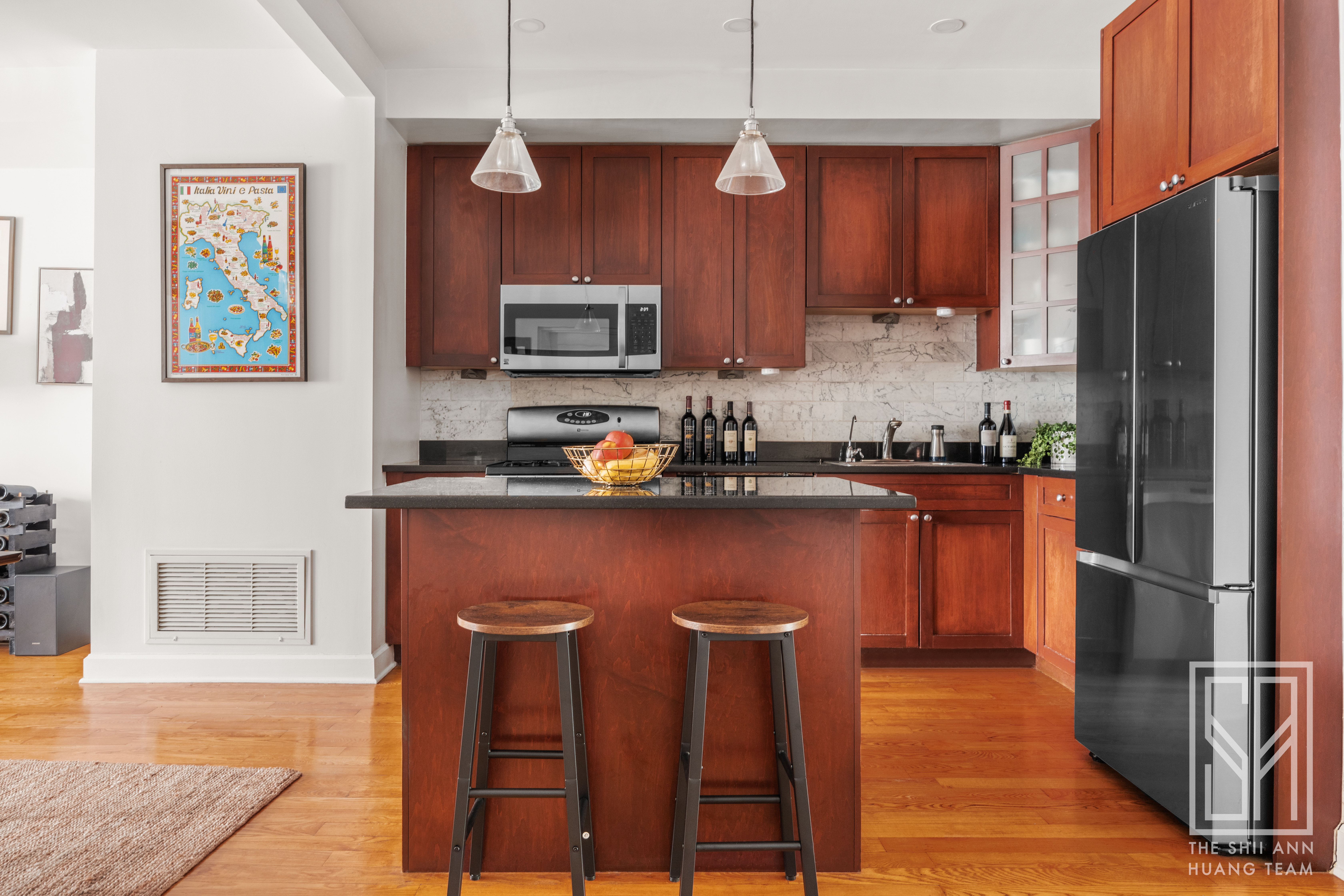 305 3rd Street, Unit 2H Brooklyn, NY 11215 - Photo 4 of 14 a kitchen with stainless steel appliances granite countertop a refrigerator a stove top oven a sink and dishwasher